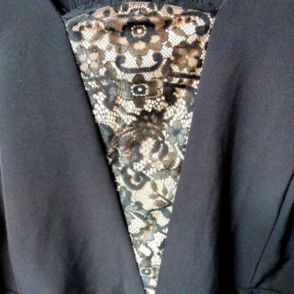 Lane Bryant Plus Size Black Dress Top - Picture 4 of 10